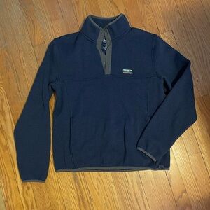 LLbean navy fleece pullover